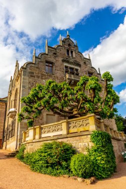 Bad Liebenstein - Thuringia - Almanya yakınlarındaki Altenstein 'daki güzel parkta yaz yürüyüşü.