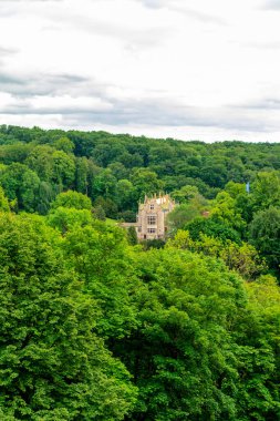 Bad Liebenstein - Thuringia - Almanya yakınlarındaki Altenstein 'daki güzel parkta yaz yürüyüşü.