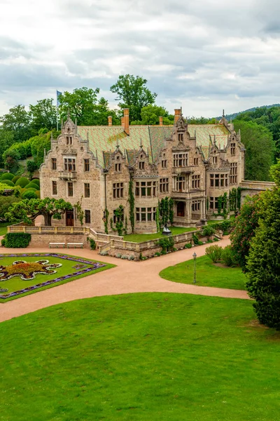 Passeggiata Estiva Nel Bellissimo Parco Altenstein Vicino Bad Liebenstein Turingia — Foto Stock