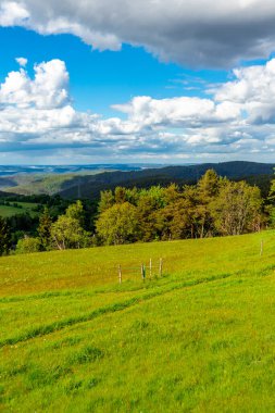 Oberweibach - Thüringen - Almanya yakınlarındaki Leibis-Lichte barajı etrafında yürüyüş
