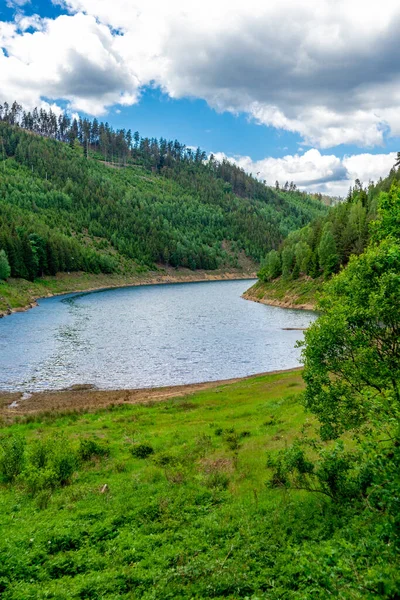 Wanderung Die Leibis Lichte Talsperre Bei Oberweibach Thüringen Deutschland — Stockfoto