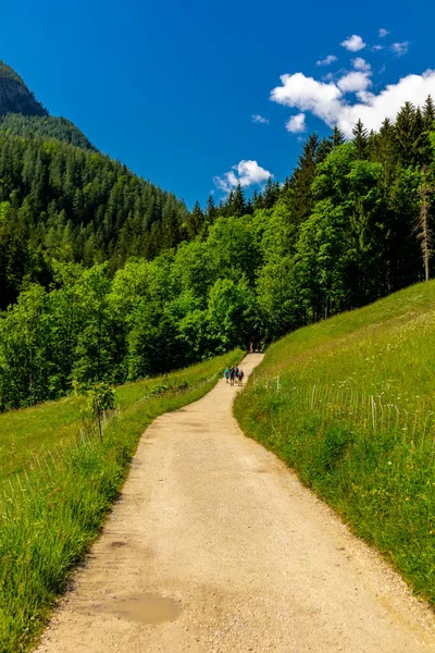 Mooie Ontdekkingstocht Langs Berchtesgaden Alpenuitlopers Wimbachtal Beieren Duitsland — Stockfoto
