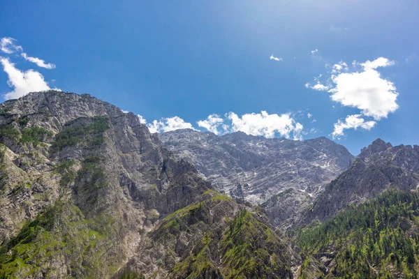 Hermoso Recorrido Exploración Largo Las Estribaciones Alpinas Berchtesgaden Wimbachtal Baviera — Foto de Stock
