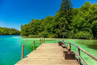 Güzel Plitvice Gölleri Ulusal Parkı 'nda keşif turu - Hırvatistan