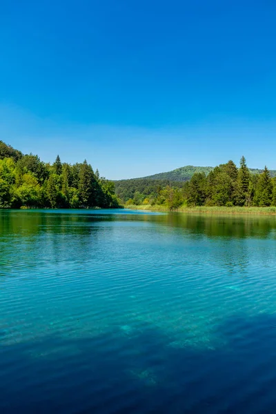 Prohlídka Krásného Národního Parku Plitvická Jezera Chorvatsko — Stock fotografie