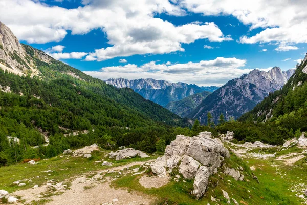 Ласкаво Просимо Чудової Гірської Групи Юліанських Альп Словенія — стокове фото
