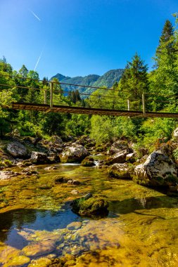 Julian Alpleri yakınlarındaki güzel Soa Vadisi 'ne hoş geldiniz Slovenya