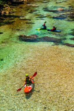 Julian Alpleri yakınlarındaki güzel Soa Vadisi 'ne hoş geldiniz Slovenya