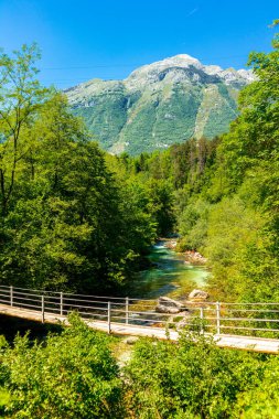 Julian Alpleri yakınlarındaki güzel Soa Vadisi 'ne hoş geldiniz Slovenya