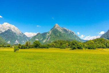Julian Alpleri yakınlarındaki güzel Soa Vadisi 'ne hoş geldiniz Slovenya