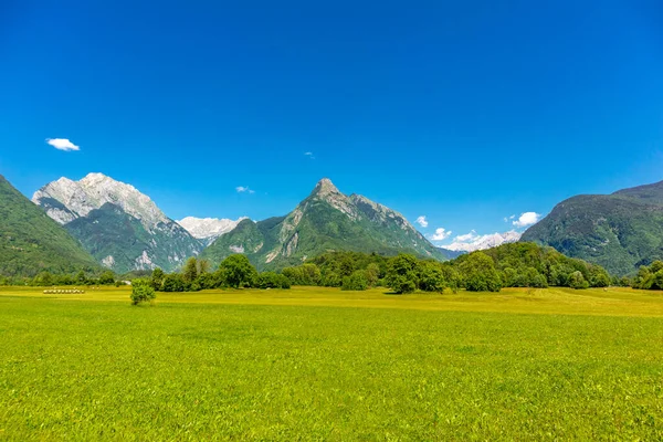Welcome Beautiful Soa Valley Julian Alps Slovenia — Foto de Stock