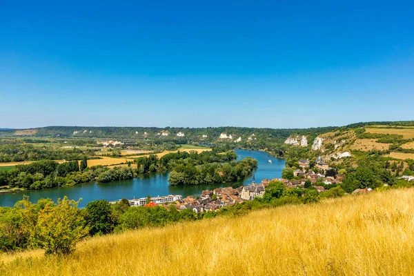 Way Beautiful Valley Seine Chteau Gaillard Les Andelys Normandy France — Fotografia de Stock