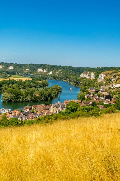 Way Beautiful Valley Seine Chteau Gaillard Les Andelys Normandy France — Stock fotografie