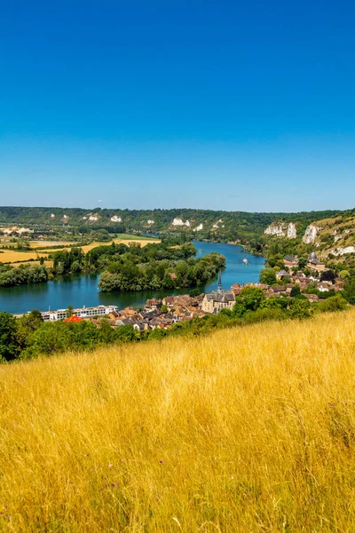 Cestě Krásném Údolí Seiny Chteau Gaillard Les Andelys Normandie Francie — Stock fotografie