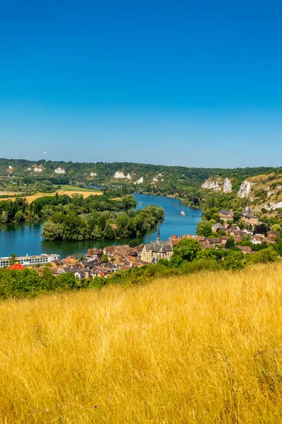 Way Beautiful Valley Seine Chteau Gaillard Les Andelys Normandy France — Stockfoto