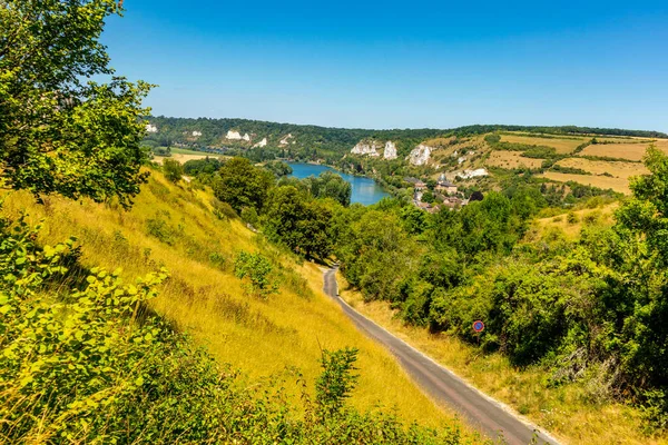 Way Beautiful Valley Seine Chteau Gaillard Les Andelys Normandy France — Stock fotografie