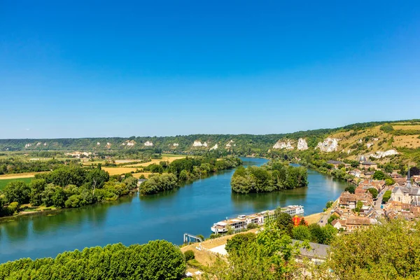 Cestě Krásném Údolí Seiny Chteau Gaillard Les Andelys Normandie Francie — Stock fotografie