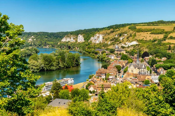 Way Beautiful Valley Seine Chteau Gaillard Les Andelys Normandy France — Stock fotografie