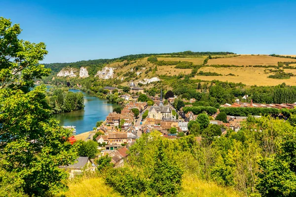 Way Beautiful Valley Seine Chteau Gaillard Les Andelys Normandy France — Stock fotografie