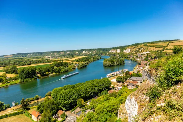 Way Beautiful Valley Seine Chteau Gaillard Les Andelys Normandy France — Stock fotografie