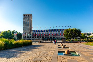 Fransa Ulusal Günü, Fransa 'nın Le Havre liman şehrinden geçiyor.