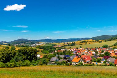 Schmalkalden 'in güzel doğasında yaz yürüyüşü - Thüringen - Almanya