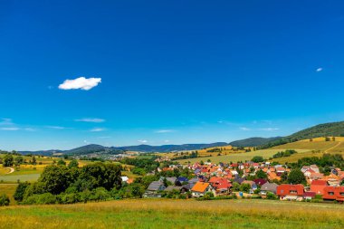 Schmalkalden 'in güzel doğasında yaz yürüyüşü - Thüringen - Almanya