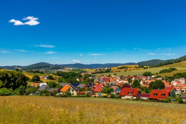 Schmalkalden 'in güzel doğasında yaz yürüyüşü - Thüringen - Almanya