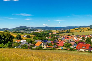 Schmalkalden 'in güzel doğasında yaz yürüyüşü - Thüringen - Almanya