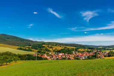 Schmalkalden 'in güzel doğasında yaz yürüyüşü - Thüringen - Almanya
