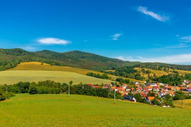 Schmalkalden 'in güzel doğasında yaz yürüyüşü - Thüringen - Almanya