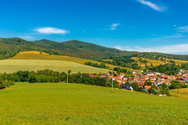 Schmalkalden 'in güzel doğasında yaz yürüyüşü - Thüringen - Almanya