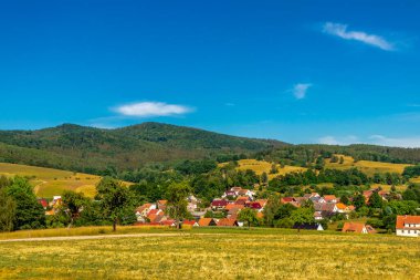 Schmalkalden 'in güzel doğasında yaz yürüyüşü - Thüringen - Almanya