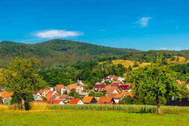 Schmalkalden 'in güzel doğasında yaz yürüyüşü - Thüringen - Almanya