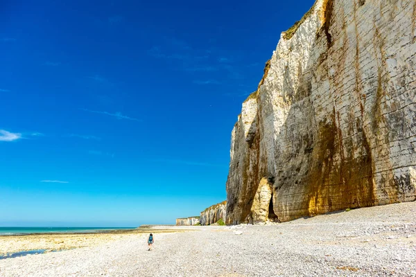 Beautiful Discovery Tour Unique Cliffs Cte Albtre Normandy France — стоковое фото