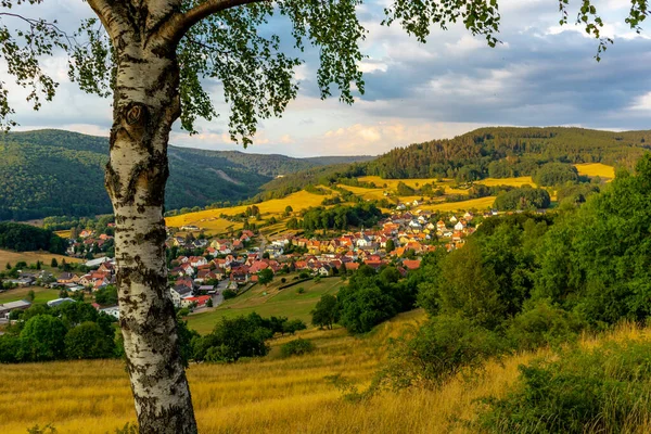 Kleine Zomerfietstocht Door Prachtige Natuur Rond Schmalkalden Thüringen Duitsland — Stockfoto