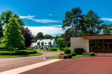 Omaha sahilinde sahil yürüyüşü Colleville-sur-Mer ve Saint-Laurent-sur-Mer - Normandiya - Fransa