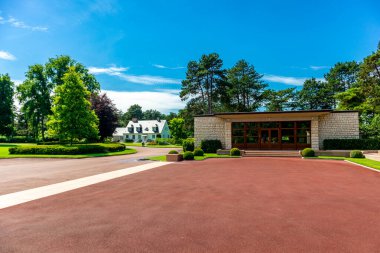 Omaha sahilinde sahil yürüyüşü Colleville-sur-Mer ve Saint-Laurent-sur-Mer - Normandiya - Fransa