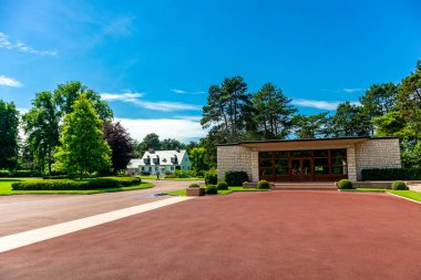 Omaha sahilinde sahil yürüyüşü Colleville-sur-Mer ve Saint-Laurent-sur-Mer - Normandiya - Fransa