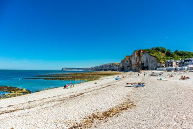 Beach walk on the beautiful alabaster coast near Yport - Normandy - France