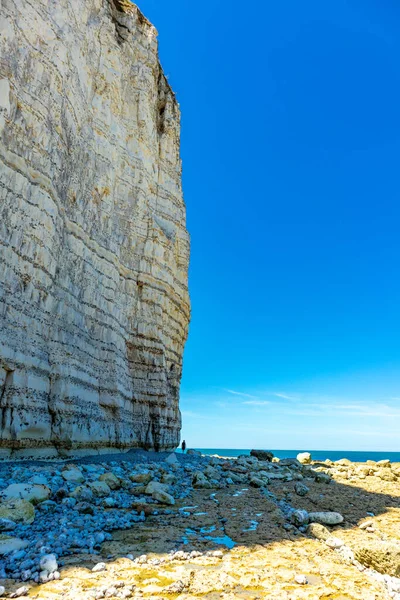 Beach Walk Beautiful Alabaster Coast Yport Normandy France — Foto Stock