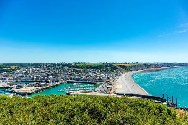 Beach Walk Beautiful Alabaster Coast Fcamp Normandy France — Foto de Stock