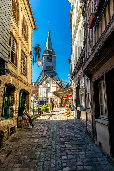 Small Discovery Tour Beautiful Harbour Town Honfleur Havre Normandy France — Stockfoto
