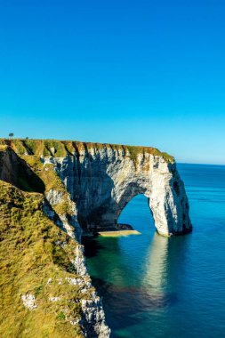 Beach walk on the beautiful alabaster coast near tretat - Normandy - France