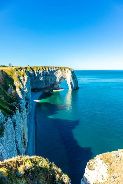 Beach Walk Beautiful Alabaster Coast Tretat Normandy France — Φωτογραφία Αρχείου