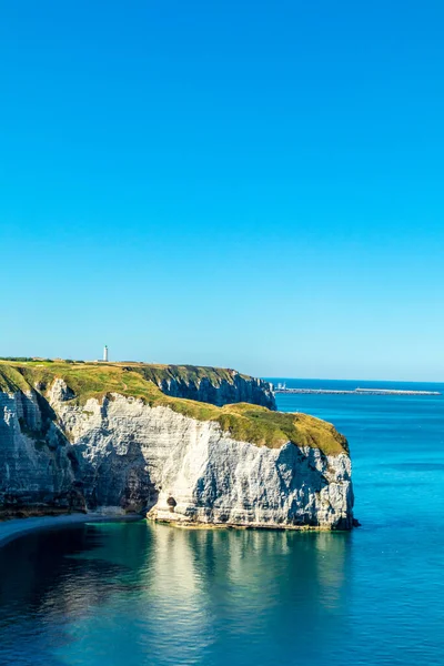 Beach Walk Beautiful Alabaster Coast Tretat Normandy France — Stock Photo, Image