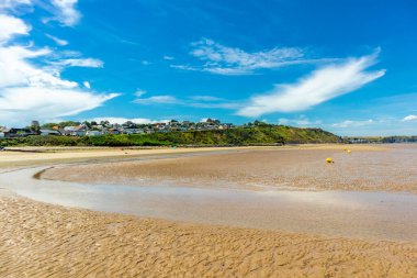 Beach walk on the beautiful Gold Beach off the coast of Ver-sur-Mer - Normandy - France