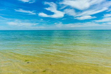 Beach walk on the beautiful Gold Beach off the coast of Ver-sur-Mer - Normandy - France