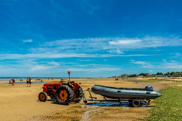 Beach Walk Beautiful Gold Beach Coast Ver Sur Mer Normandy —  Fotos de Stock