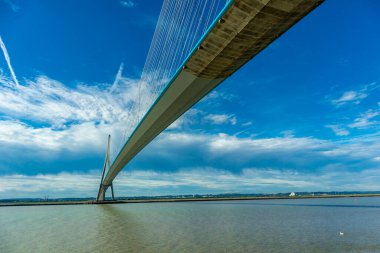 Port de Normandie - Suspension bridge off the coast of Normandy near Le Havre - France